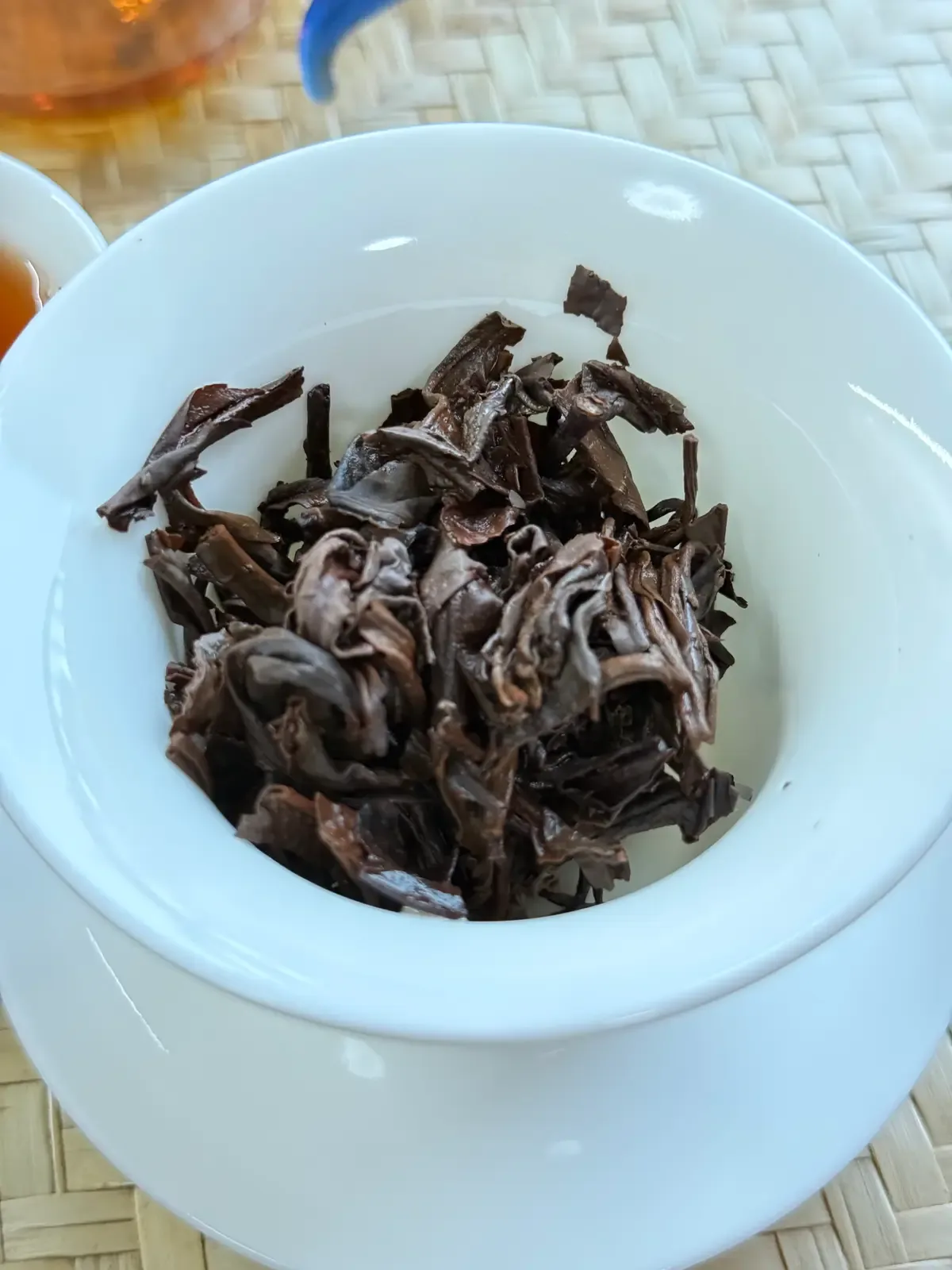 2004 Chang Tai Yi Wu wet leaf — spent leaves after six steeps